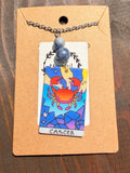 Cancer Zodiac Necklace – Sodalite | Stainless Steel Chain (Silver Tone) | Unique Handmade Piece