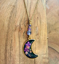 Fluorite Botanical Necklace – Gold Plated Chain