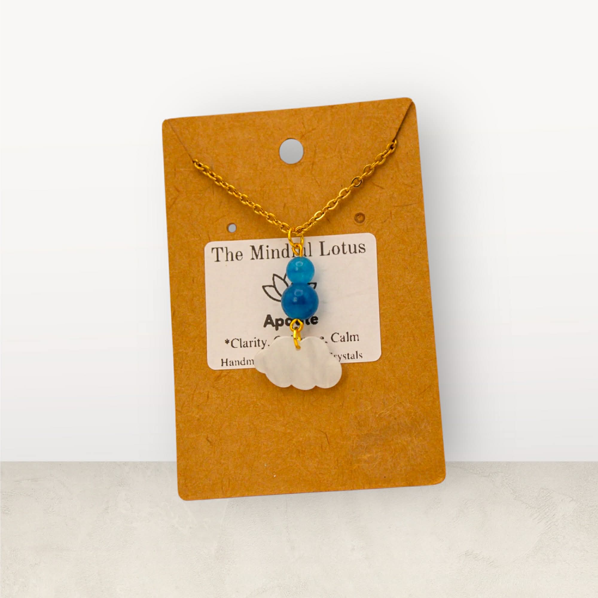 Apatite Cloud Necklace – Gold Plated Chain